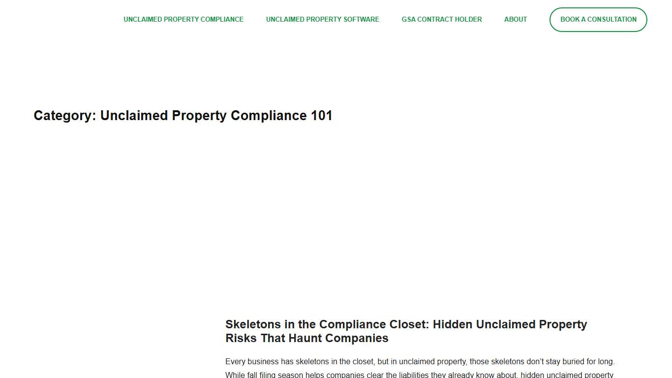Unclaimed Property Compliance 101 Archives - UPCR - Unclaimed Property Consulting & Reporting